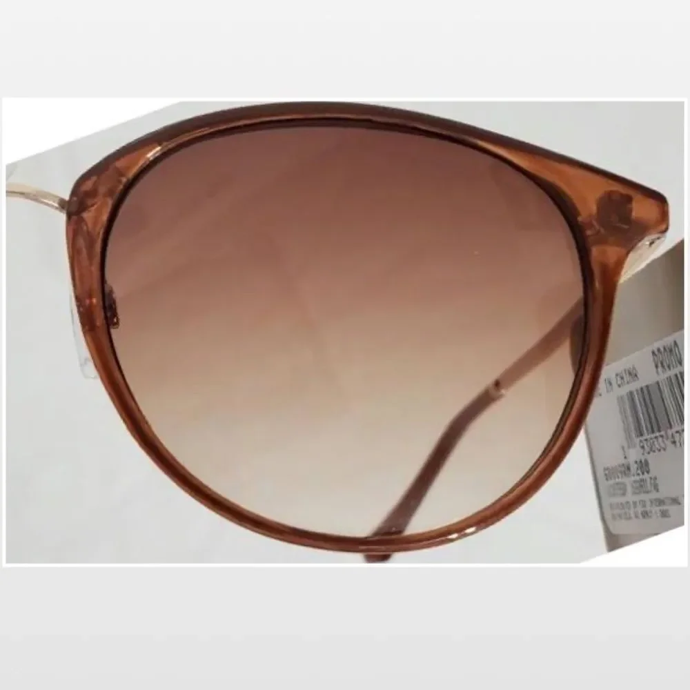 New Foster Grant Sunglasses Womens Tortoise Cat Eyes Polarized Brown Tinted Gold